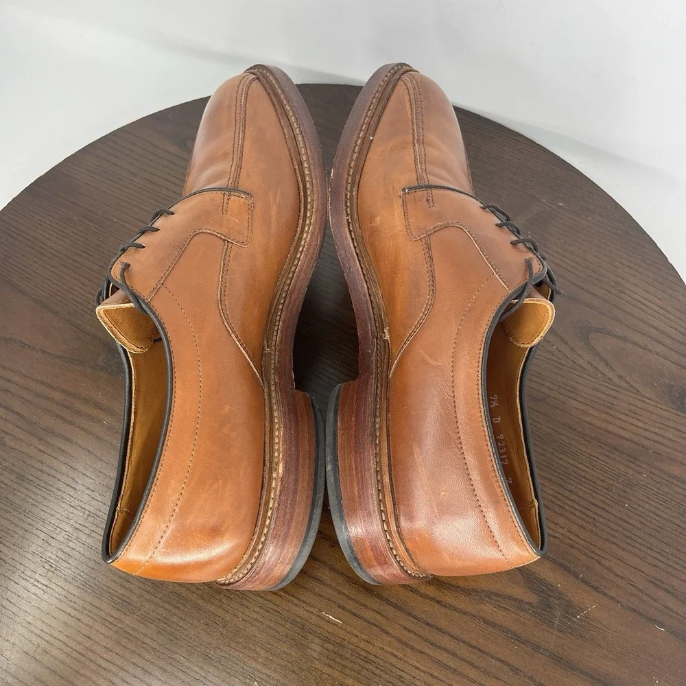 Allen Edmonds Hillcrest Shoes Mens 9.5D Brown Leather Derby Oxford Dress Lace Up